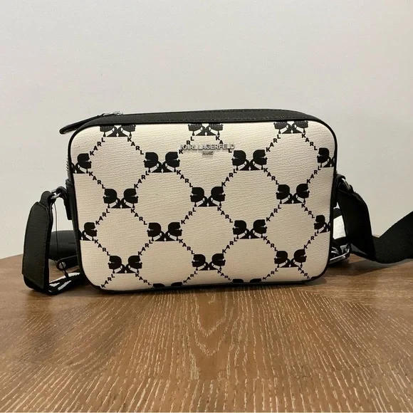 Karl Lagerfeld White and Black Crossbody Bag - Picture 7 of 8